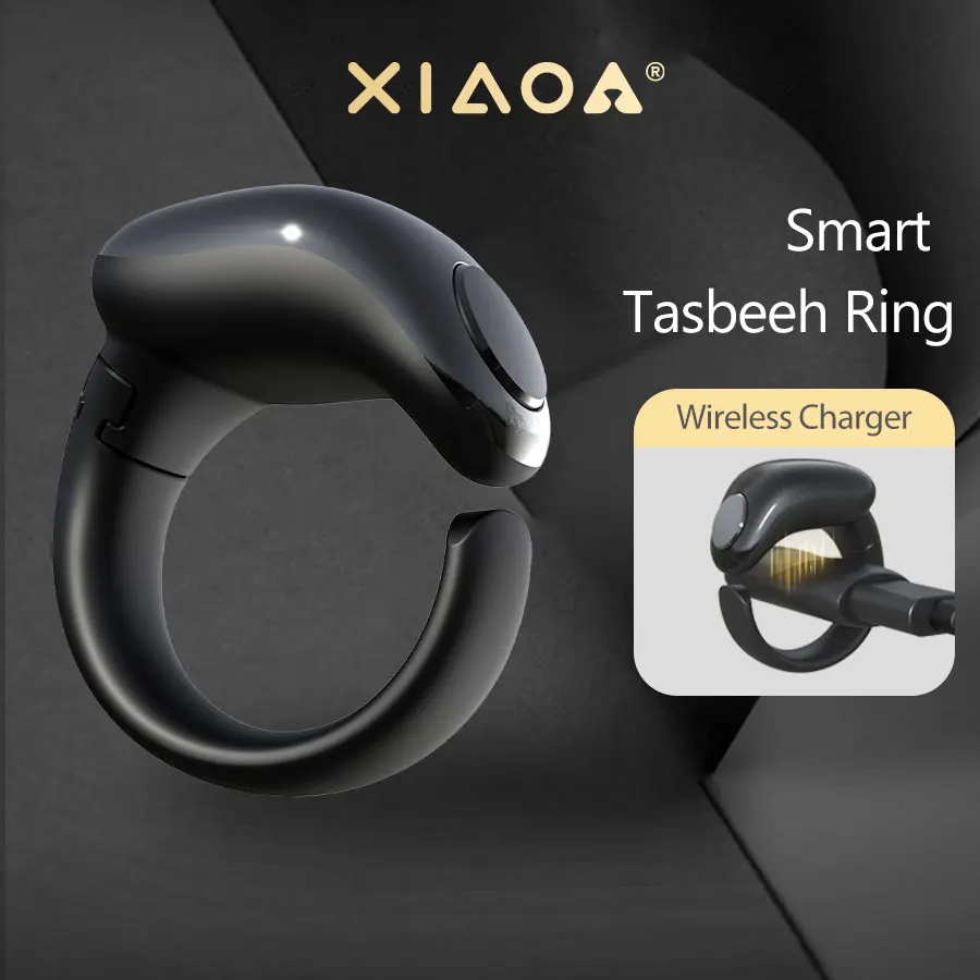 แหวนของมาใหม่อิเล็กทรอนิกส์ tasbih สีดำ tasbeeh Counter zikr Counter Smart Ring สินค้าอิเล็กทรอนิกส์ hajj และ umrah สวดมนต์