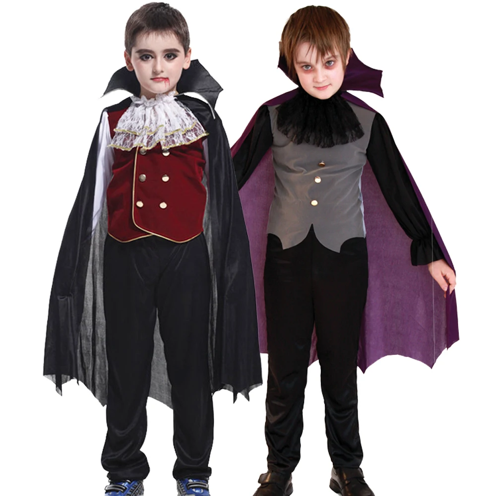 Halloween Demon Vampire Costume para Meninos, Festa de Carnaval do Dia de Todos os Santos, Fantasma Cosplay Vestuário