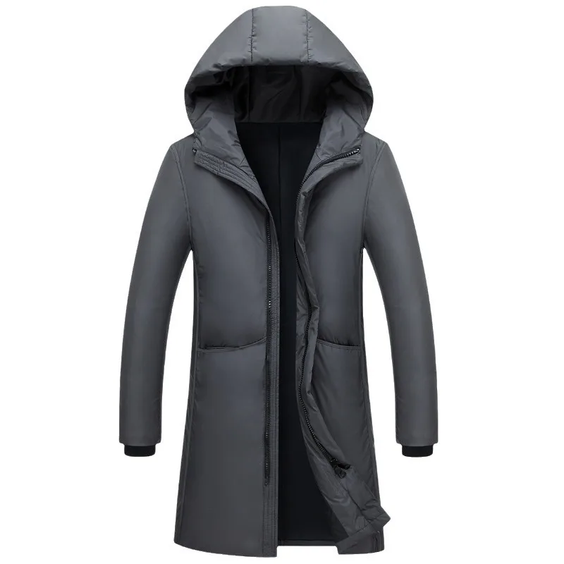 2024 neue Daunenjacke für Herren, mittellang bis lang, dicke koreanische Version, Slim-Fit-Trend, Winterkleidung, warme Jugendjacke für Herren