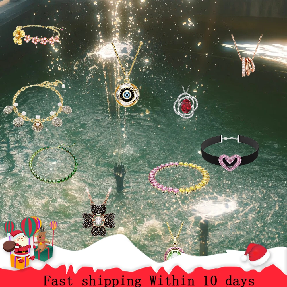 

Brand new black clover inlaid with diamonds, gold shells, pearls, and gold small character pendant necklace