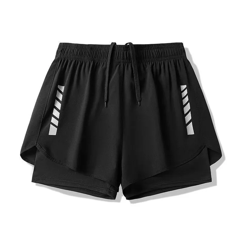 The 2025 new ice silk shorts are cool, breathable, highly elastic and quick-drying, making them perfect for fitness and running