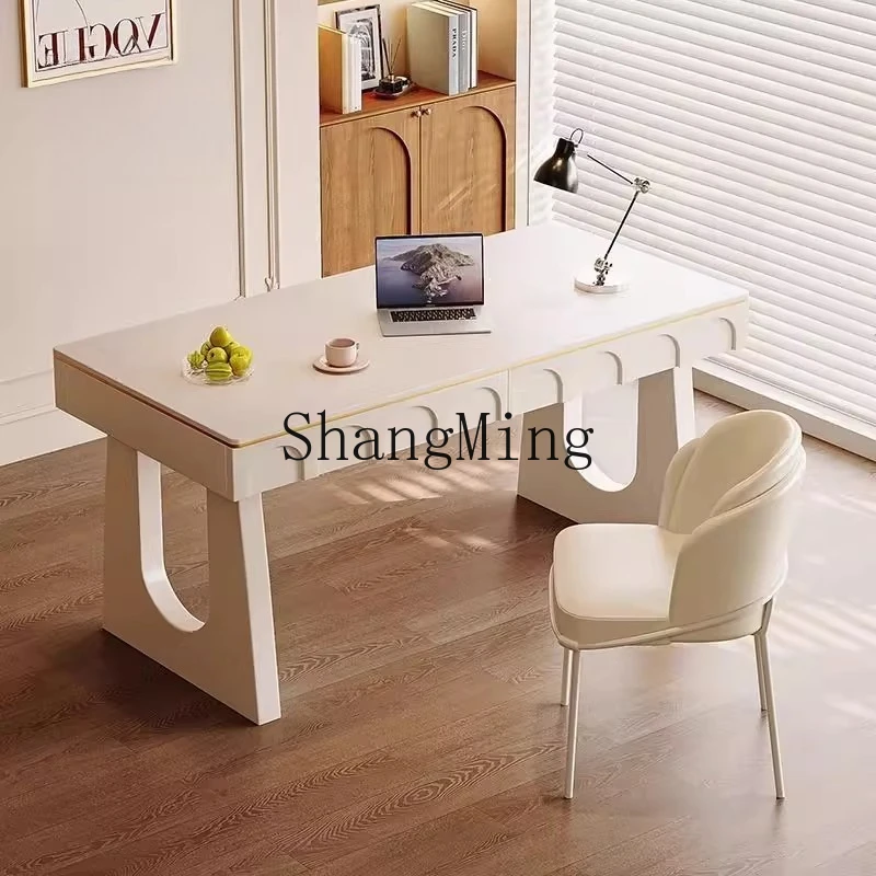 

ZYY rock slab light luxury modern simple desk living room large study home computer desk