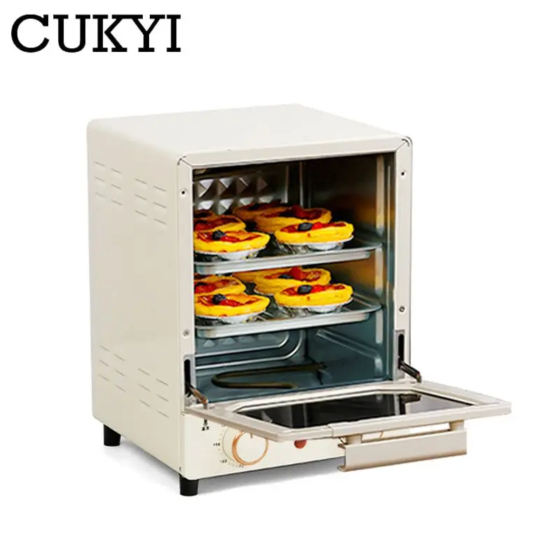 CUKYI 15L forno elettrico verticale Mini Pizza torta biscotti Maker tostapane 60 min temporizzazione strumento di cottura macchina per la colazione 220V