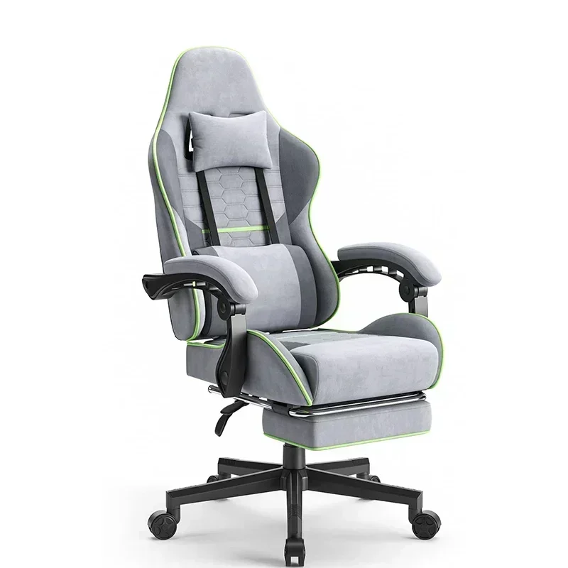 Office Racing Gamer Computer Spring Cushion Reclining Full Fabric Auto Ergonomic Gaming Chairs