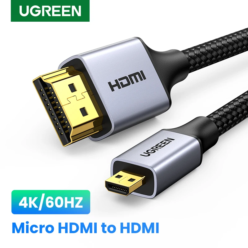 UGREEN Micro HDMI Cable 4K/60H Micro HDMI to HDMI Cable Male to Male For GoPro Sony Projector 1m 1.5m 2m 3m Micro HDMI Cable