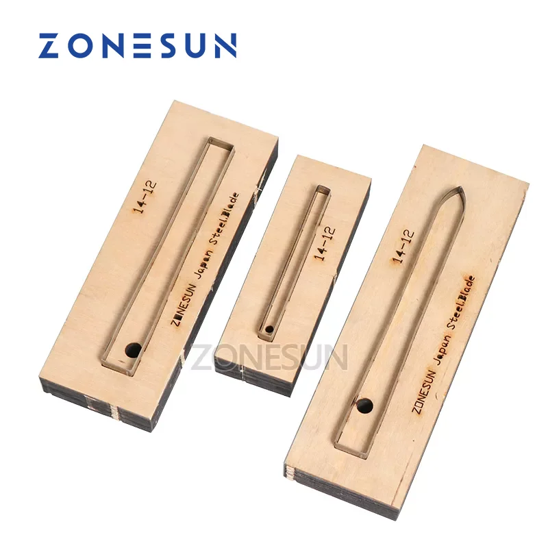 

ZONESUN 14-12 Customized Leather Cutting Die Leather DIY Craft Supply Watchband Strap Wooden Template Punching Cutting Mould