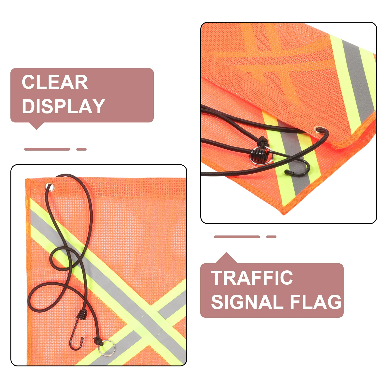 Reflective Night Safety Car Mesh Signal Flag For Atv Truck Trailer Rear End Enhanced Visibility Waterproof Traffic