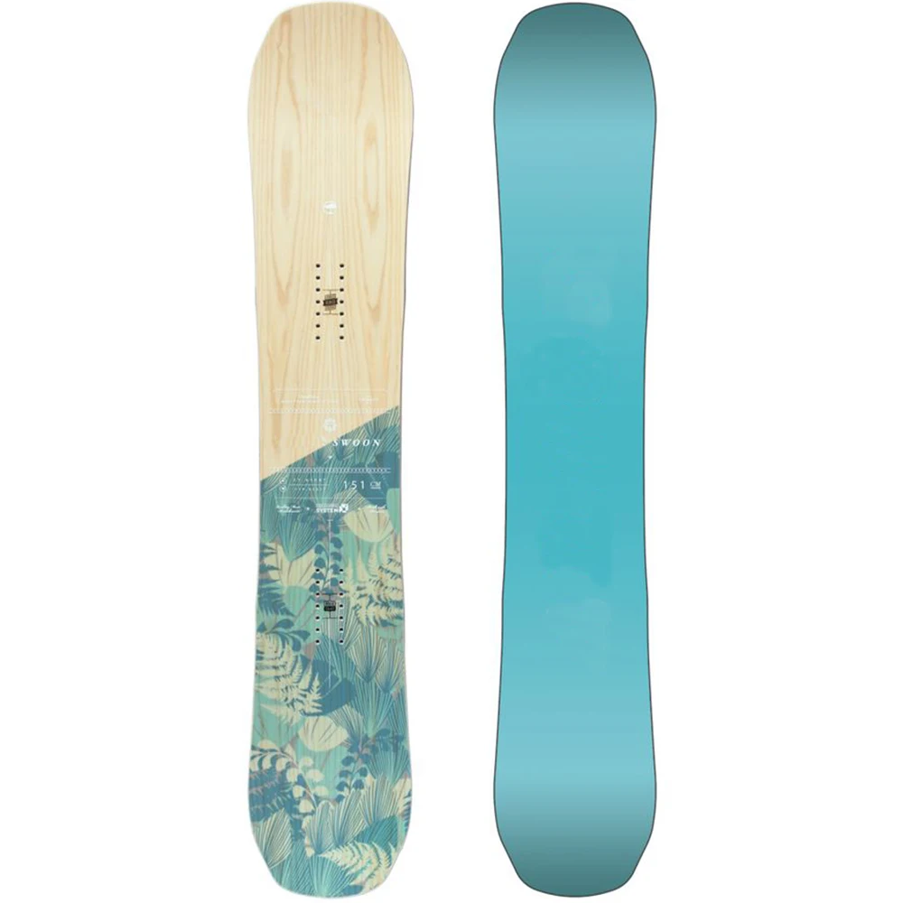 Snowboard de núcleo de madera de fibra de álamo personalizada para adultos y niños, fábrica China