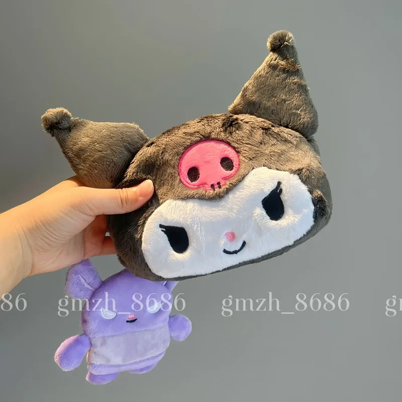 Japanese Sanrio Hello Kitty Kuromi My Melody plush storage bag makeup bag 2-piece set pencil case coin purse