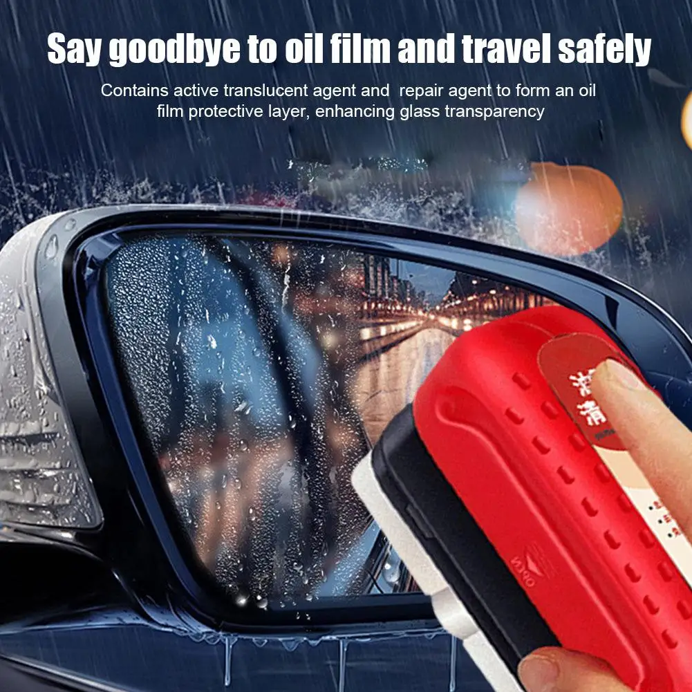 Glass Oil Film Brush Car Windshield Rearview Cleaner Clean Stains Accessories Removal Sponge Auto Strong Multifunctional Br V7I2