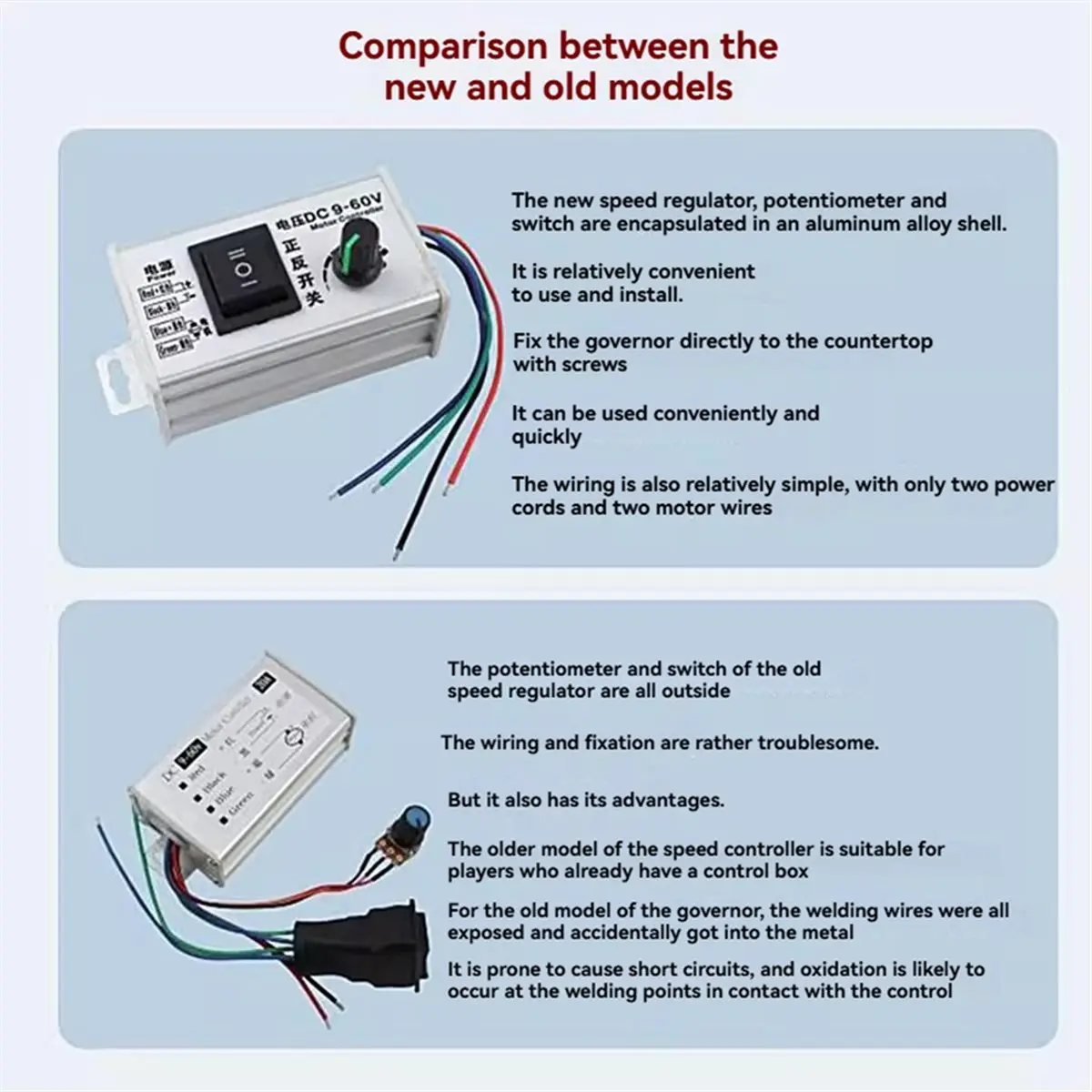تيار مستمر 9 فولت-60 فولت PWM وحدة تحكم في سرعة محرك التيار المستمر 20A 1000 واط سرعة التحكم إلى الأمام عكس توقف التبديل تيار مستمر 9 فولت-60 فولت 775 795 895 المحرك #6