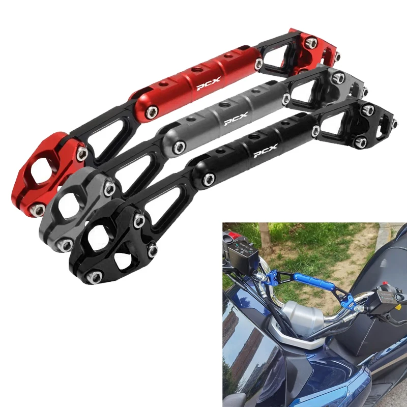 

Fit For HONDA PCX 125 150 160 Motorcycle CNC Accessories Crossbar Handlebar Extender Phone Stand GPS Holder Aluminum Hook Holder