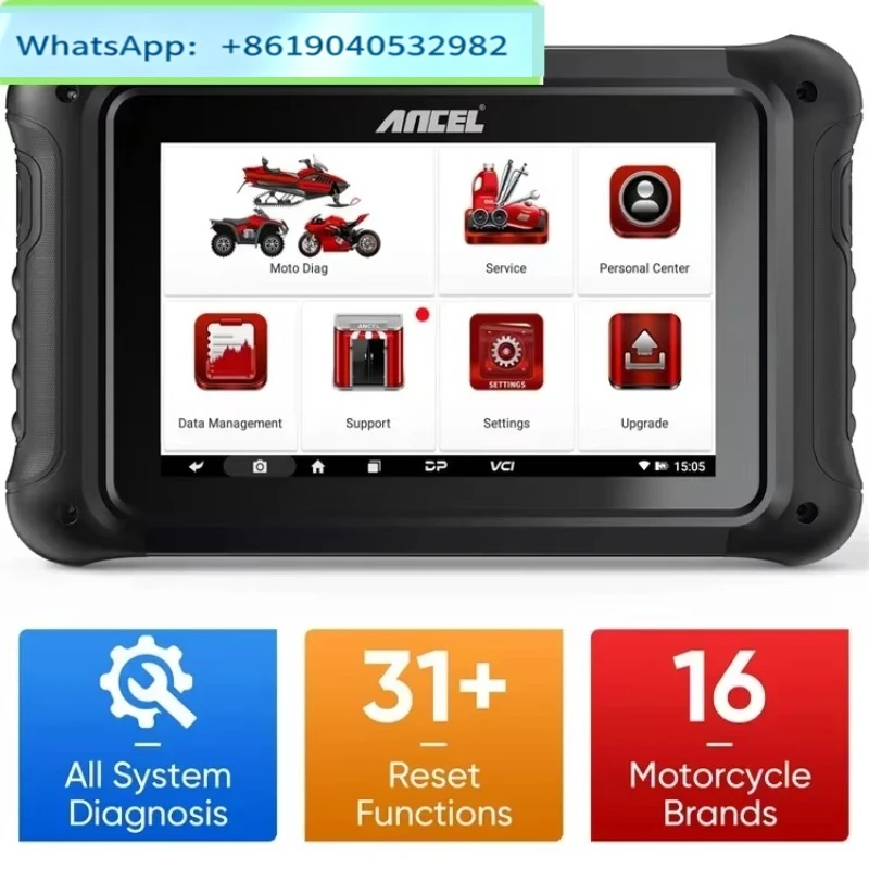 ANCEL MT700 motorcycle full system diagnostic tool, read code, clear code, read data stream