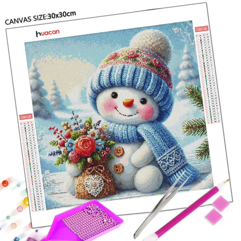 Huacan 5D Santa Claus Diamond Painting Christmas Tree Flower Skiing New Arrivals 2025 Diamond Mosaic Handmade Gift view 3