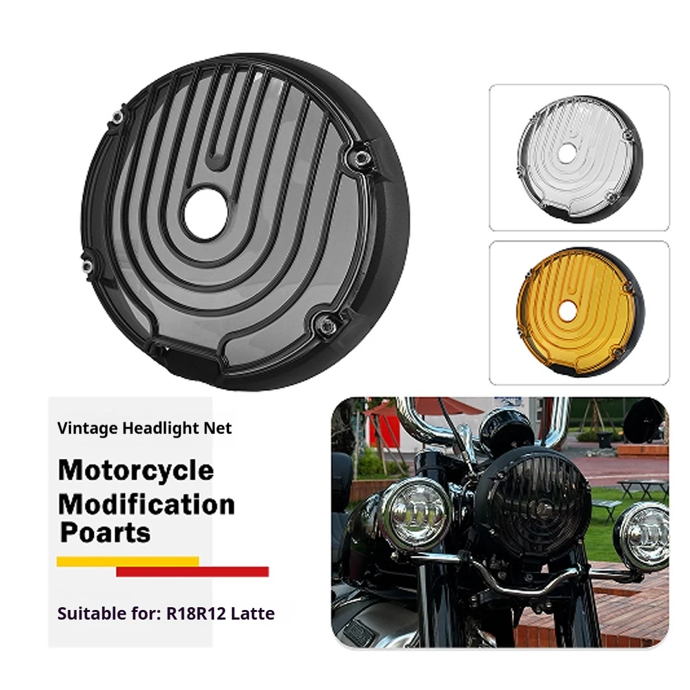 For BMW R nineT R12 R18 Retro Headlight Cover Guard CNC Aluminum No-Drill Accesorios Moto