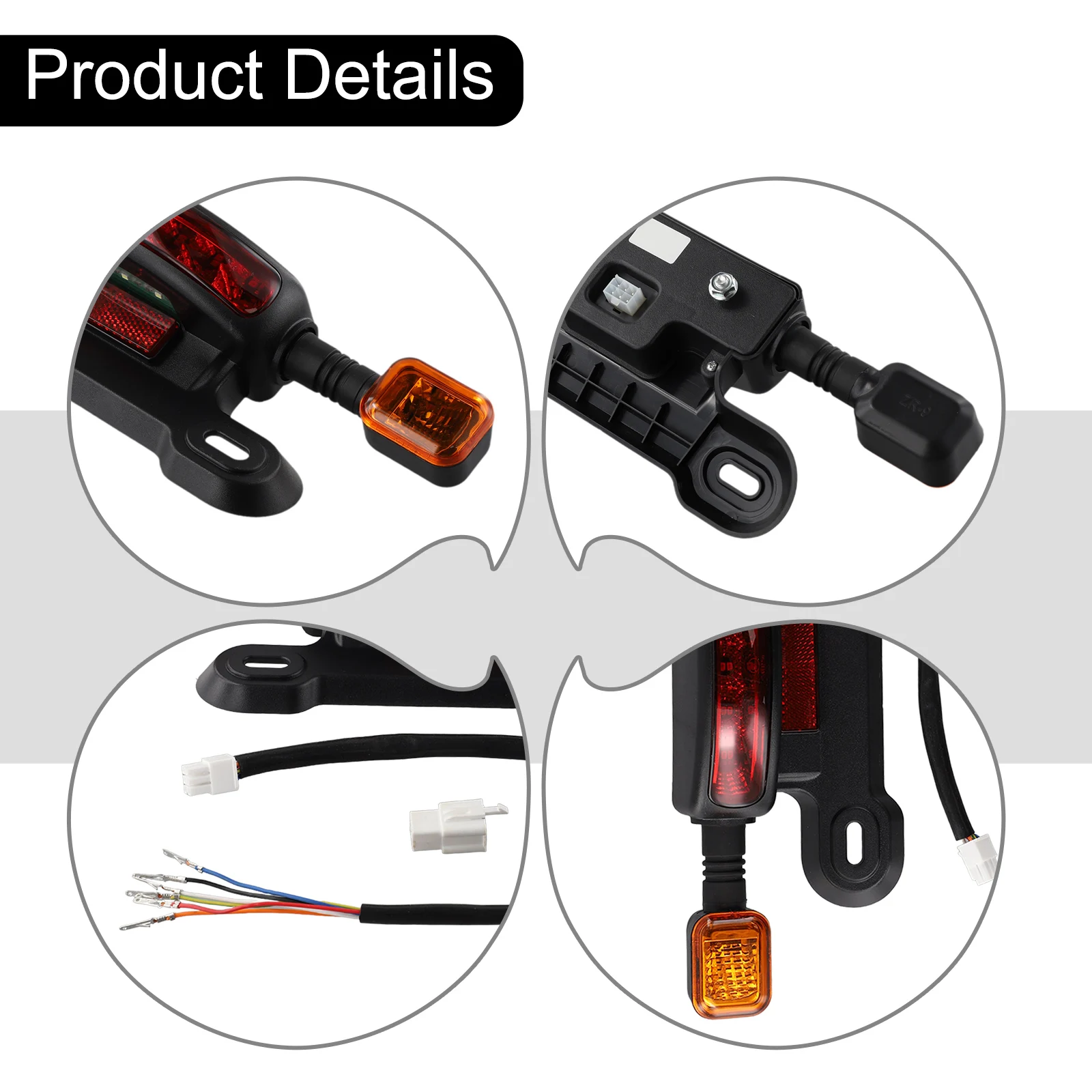 Electric Bike Brake Light 48/60V /12V Three-In-One Driving lamp LED Turn Signal E-bike Taillight Replacement Accessories