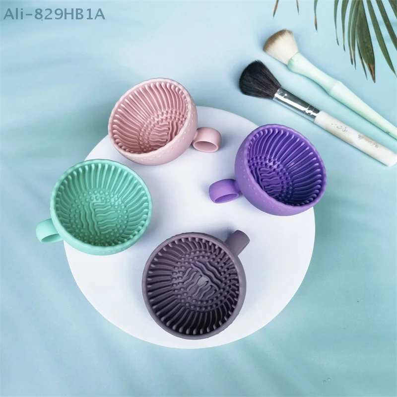 Siliconen Make-Up Borstel Reiniger Poeder Puff Reinigingskom Oogschaduw Borstels Wassen Schone Mat Beauty Tools Zachte Siliconen Scrubber Doos