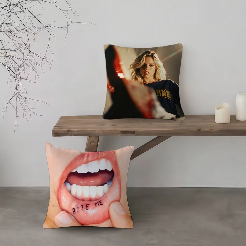 cushion cover Singer Fashionable R-Renee Style Bite Me pillowcase Comfortable sofa Rapp Bedroom Personalized Decoration