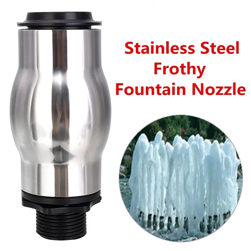 Stainless Steel Foamy Fountain Nozzle Water Sport Pond Spray Head Sprinkler DN25