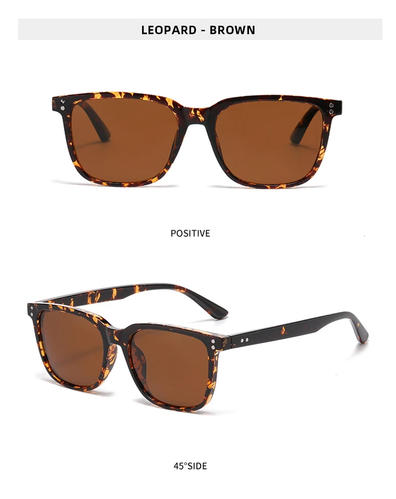 Stilvolle Polarisierte Sonnenbrille Männer Frauen Klassische Quadratische Männliche Sonnenbrille Mode Im Freien Fahren Shades UV400 – Detail 10