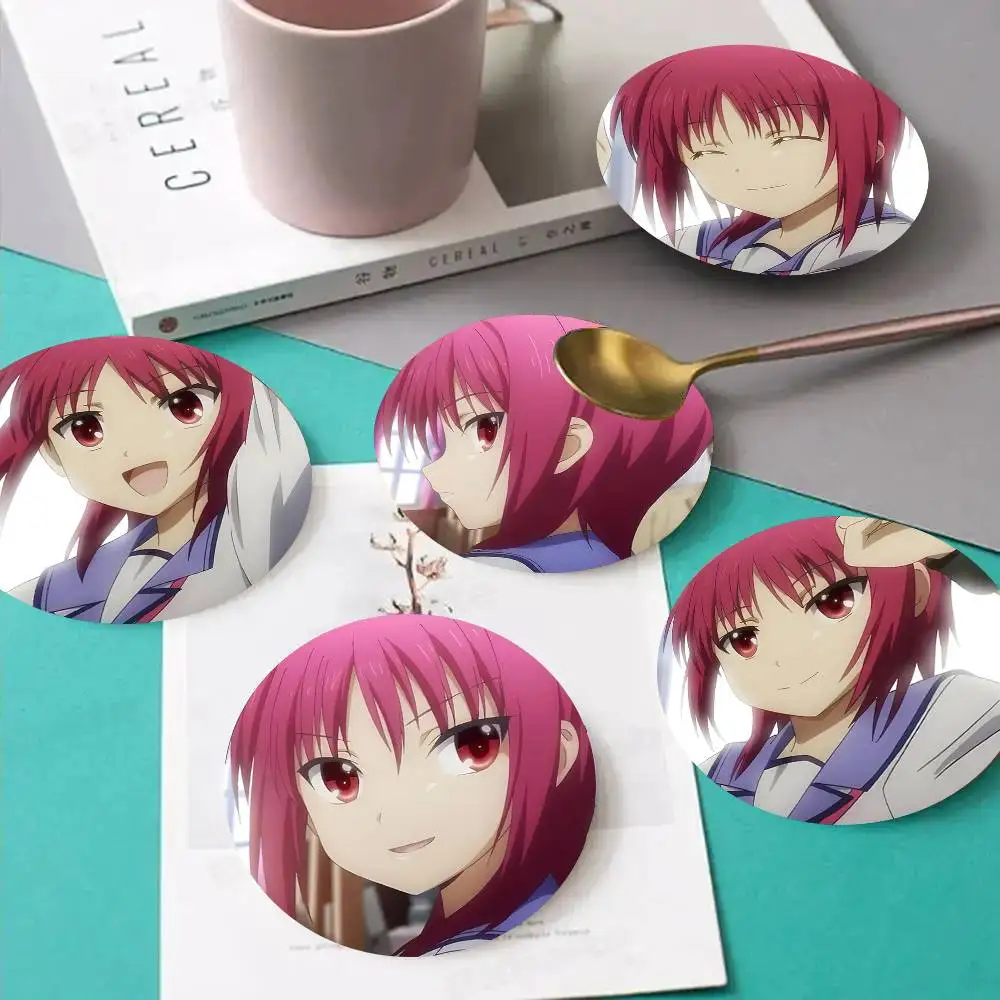 1pc Masami Iwasawa Anime characters Wooden Coaster Colour Printing Cup Mat Home Desk Decoration Gifts