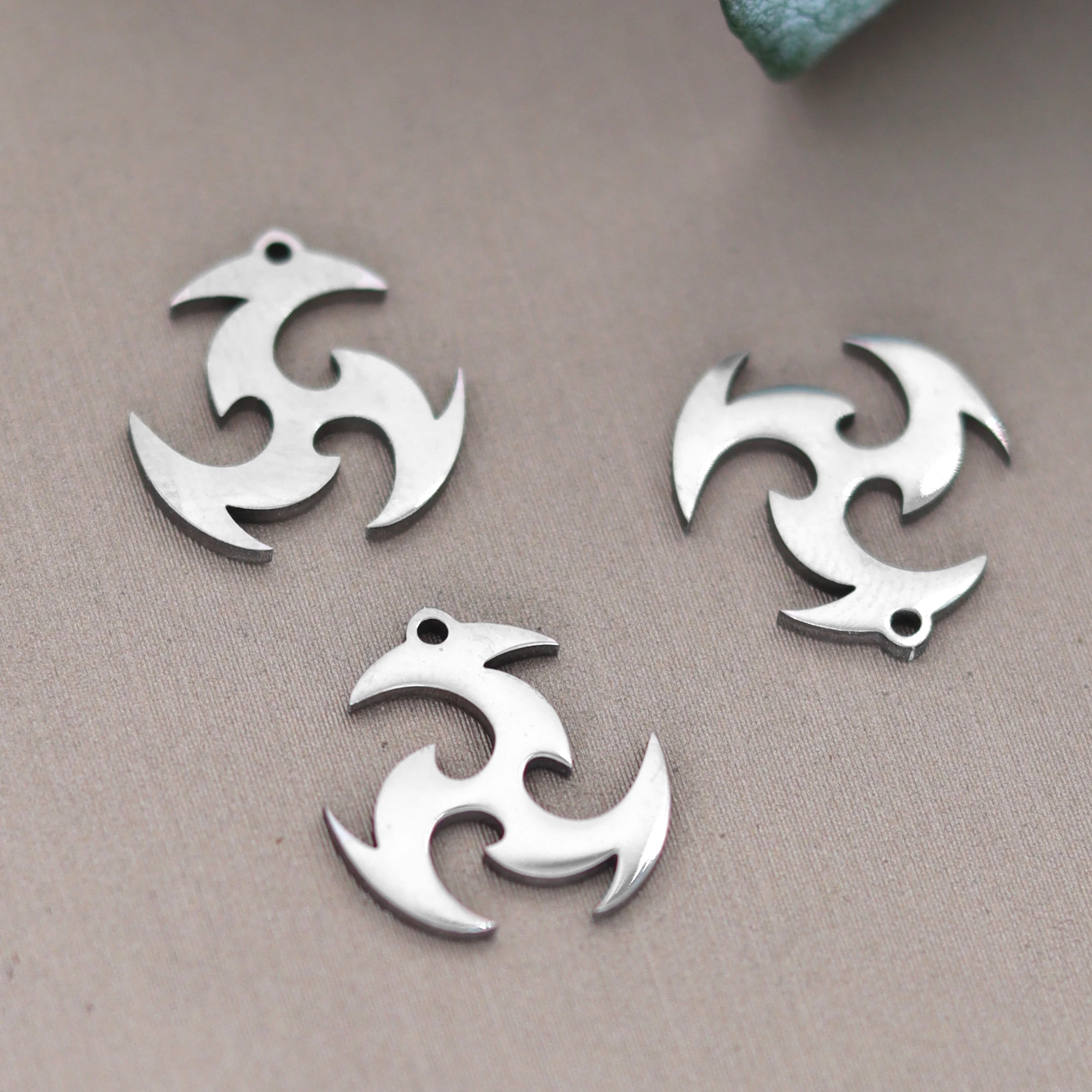 3pcs Game Impact Icon Raiden Shogun Thunder Element Charms Game Peripherals Cosplay Costume Props Pendant DIY Making Jewelry