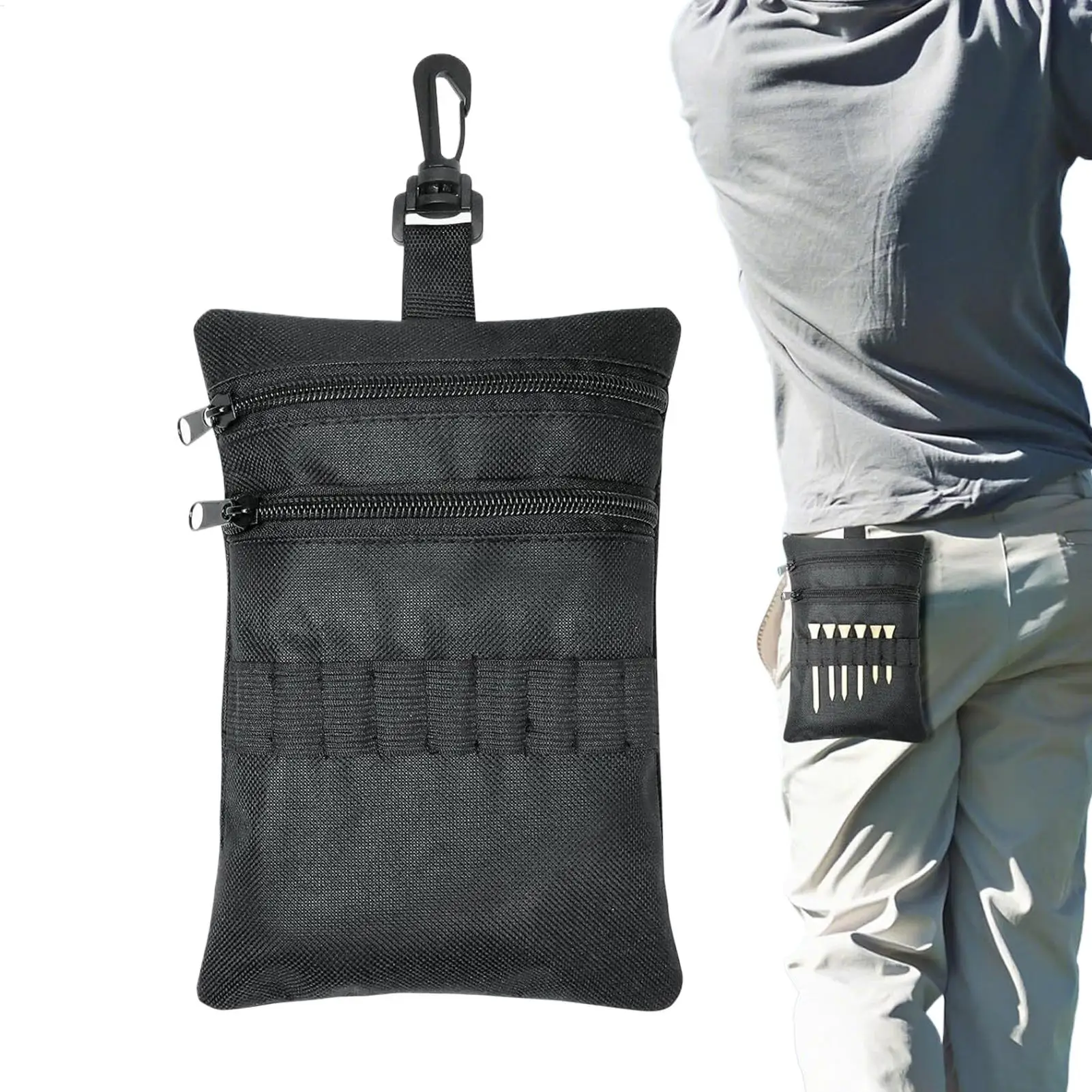 جديد كرة جولف الحقيبة سستة الخصر جيب جولف تي حقيبة لحزام الظهر التدريب في الهواء الطلق ممارسة السفر الصالة الرياضية الرجال أبي لاعب غولف