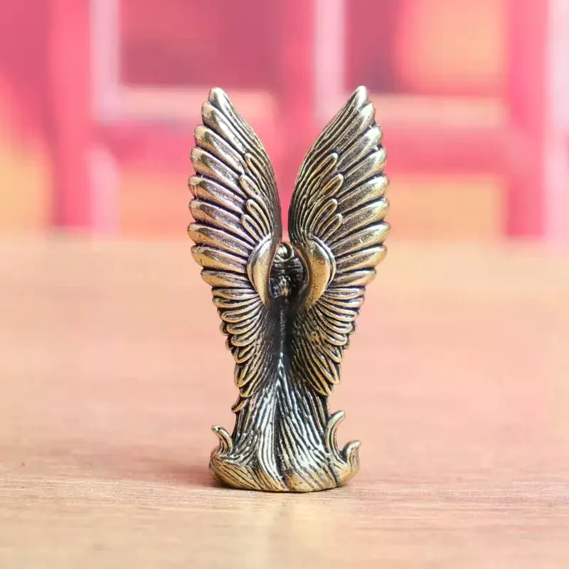 【New】1Pcs Home Decor Ornament Brass Goddess Guardian Angel Small Statue Characters Miniatures Figurines Desk Decoration Crafts view 4
