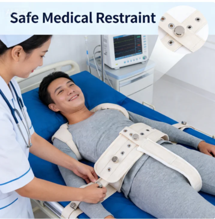 H-110-01 Lying Position Abdominal Belt with Crotch Restraint Belt Elderly Bed Strap Anti-leaving Bed Protective Gear Guardra