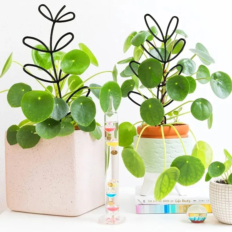 Creative Leaf Shape Climbing Trellis Cross-border Gardening Fixed Poles Outdoor Potted Plant Support Rack Vines Trailing Frame