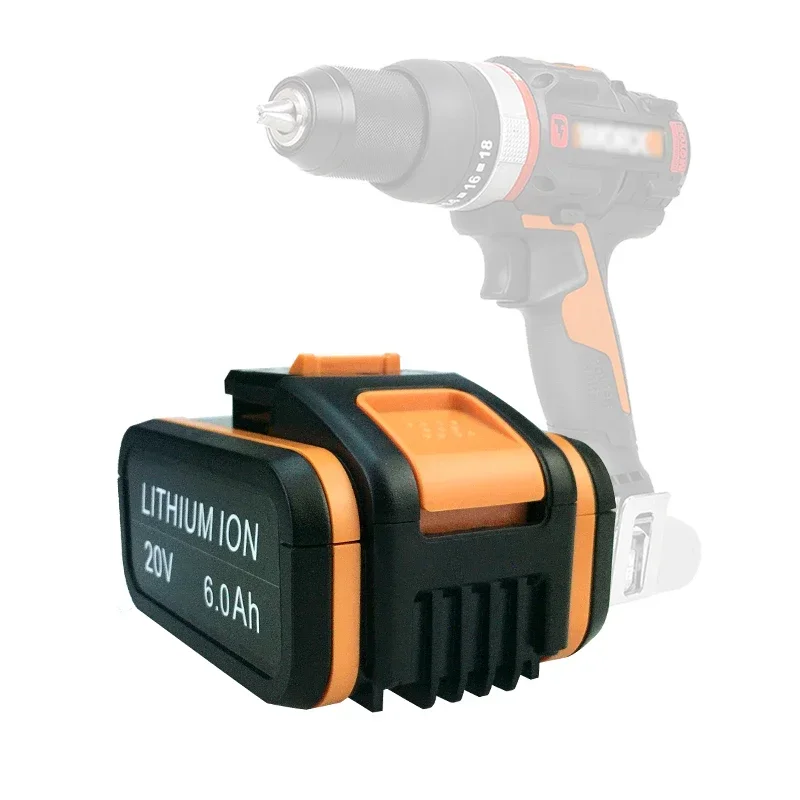 

6000mAh Li-ion Rechargeable Battery WA3551 WA3553 Replace,for Worx 20V Cordless Power Tools WA3572 WX176 WX178 WG546E