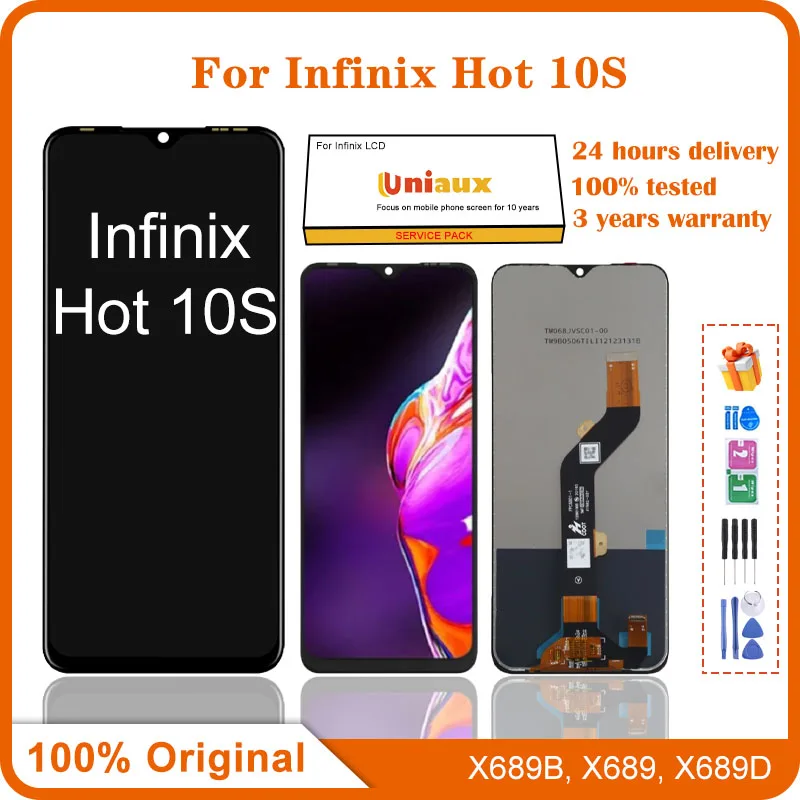 

6.82" For Infinix Hot 10S LCD Display Touch Screen Digitizer Assembly X689C X689B X689 X689D LCD Repair Replacement Parts