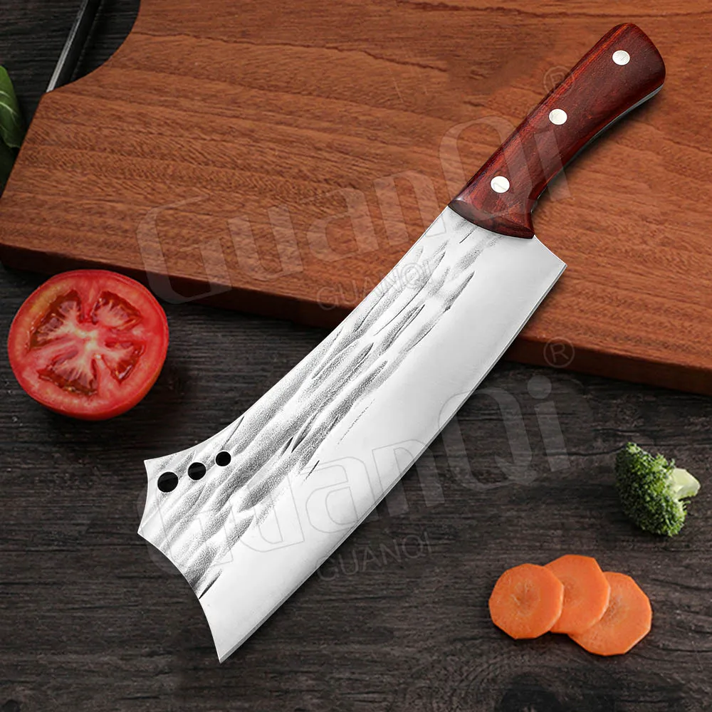 8 inch Big Bone Knives Butcher Knife Hand-forged Chef's Household Cleaver Chopping Knife Vegetable Cutter Kitchen Knife