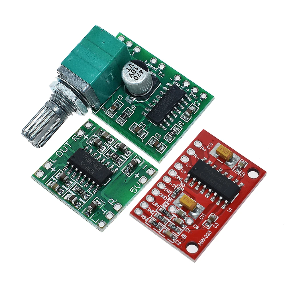 Super Mini Digital Power Amplifier Board PAM8403 Miniature Class D Power Amplifier Board 2 * 3 W high 2.5-5V USB