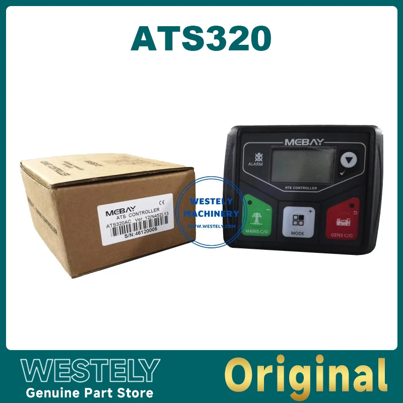 

ATS320 ATS320AC Original Mebay ATS Controller Dual Power Automatic Transfer Switch Control Module With USB Port Generator Parts