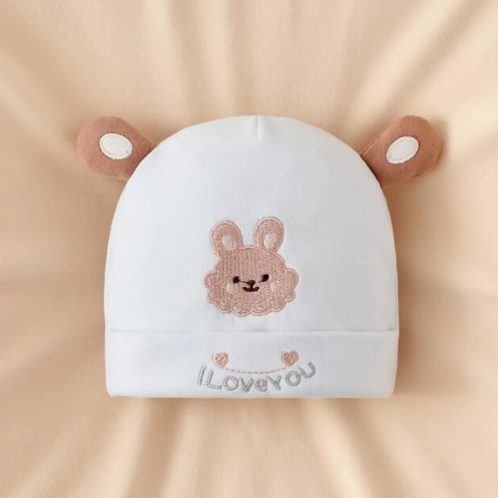 Hospital Newborn Hat Cotton Double Layer Cute Spring Autumn Winter Baby Cap 0 2 Months Unisex Newborn Boy Girl Bonnet