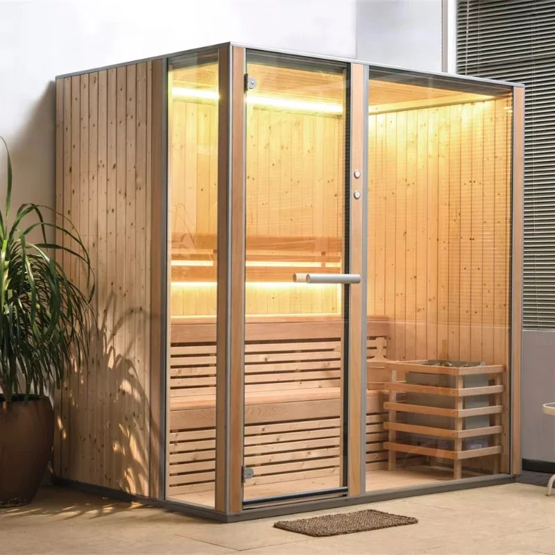 

Infrared Sauna Room Steam Portable Cabin Mobile House Home Spa Indoor Outdoor Relaxation Heating Detox Wellness Box