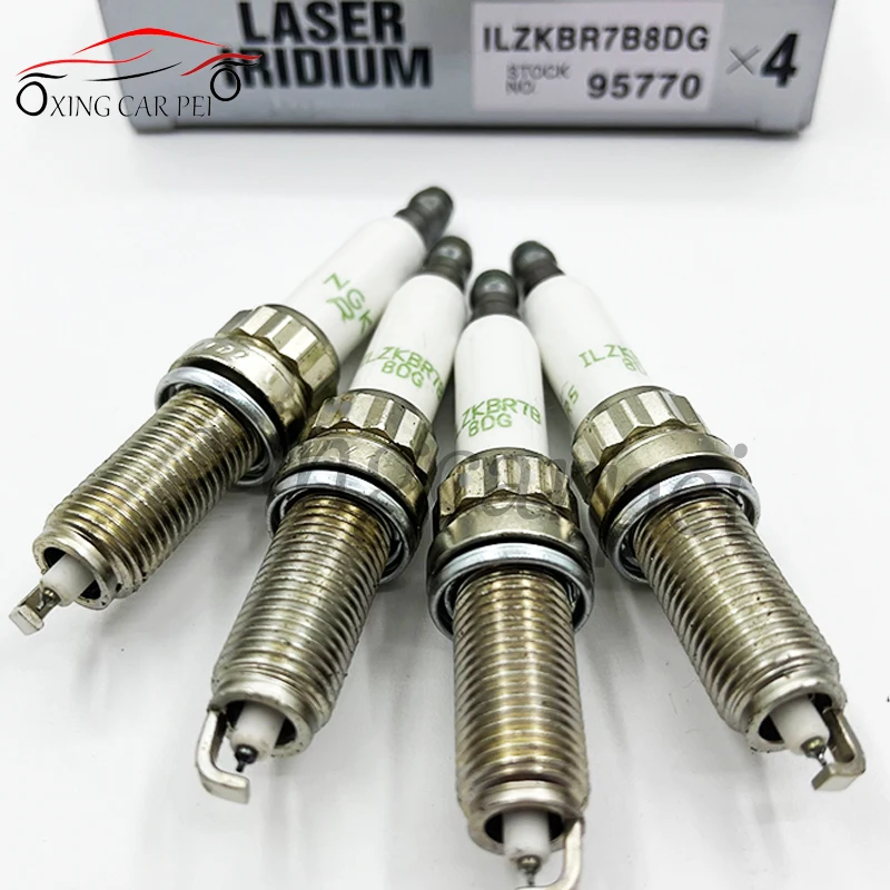 Novo 4pcs ILZKBR7B8DG 95770 Velas de ignição de irídio para Peugeot RCZ C3-XR C4 C5 Cooper Paceman BMW CLS63 AMG 12127570106