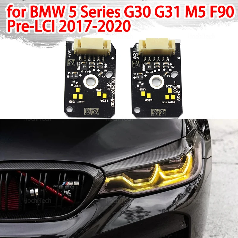 Car Front Headlight Yellow Daylight Led Board for BMW 5 Series G30
