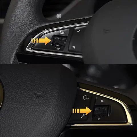 Fermente Volante Dell'automobile Pulsante Chiave Interruttore di Sterzo Rullo Per Skoda Superb III Octavia A7 Karoq Kodiaq Fabia Scala Rapid