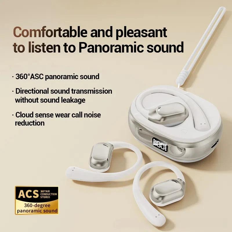 

Wireless Bluetooth 5.4 High Quality 360degree Surround Sound Earphones Wireless the Ear Sports Earphones Support Noise Reduction