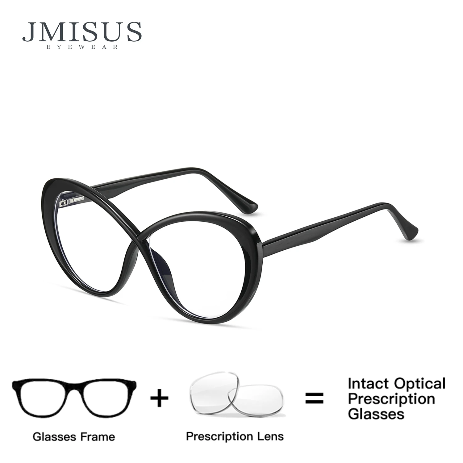

JMISUS New Arrivals Butterfly Prescription Glasses Anti Blue Light High-quality Acetate Woman Square Optical Eyeglasses