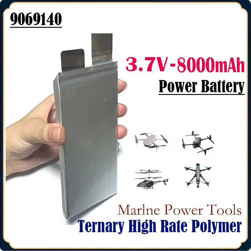 brandnew9069140 Polymer3.7V 8000mAh Power Battery Ternary High Rate Welded Nickel Sheet Starter Power Battery Marine Power Tools