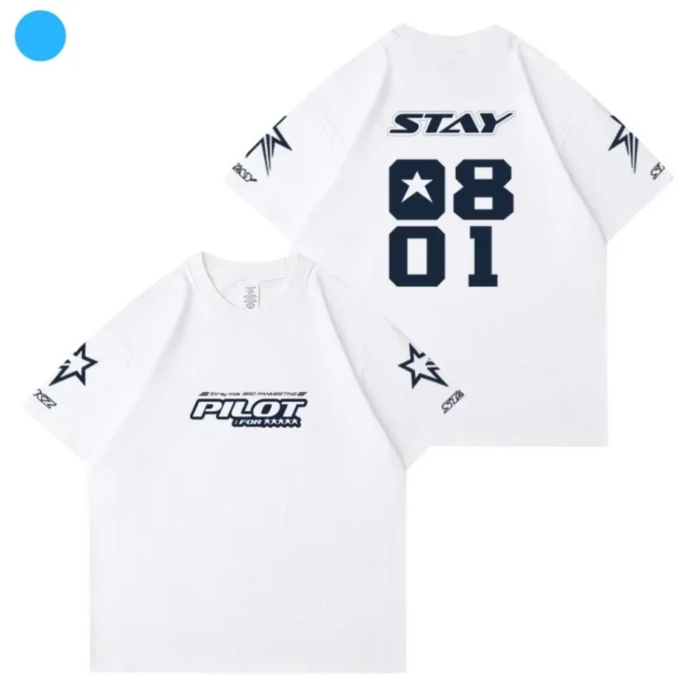 2025 Trend Kpop Stray T Shirt SKZ Men and Women Cotton T-shirt Straykids Seungmin FELIX HYUNJIN JEONGIN MINHO Short Sleeve Shirt image 2