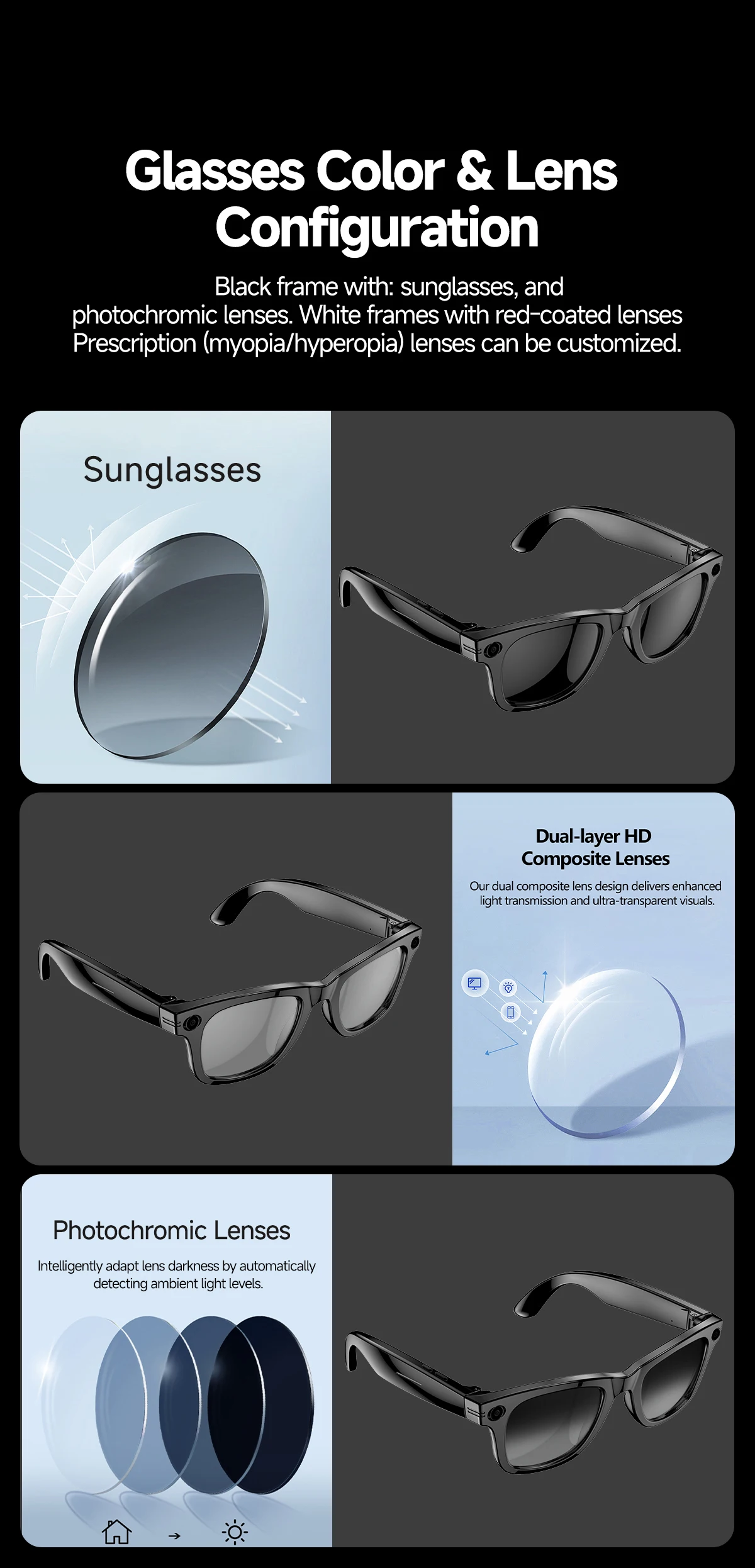 2026 KI-Smart-Brille Echtzeit-Übersetzung und Sprachassistent Anti-Shake Leichtgewichtige und Modische Business-Smart-Brille – Detail 20