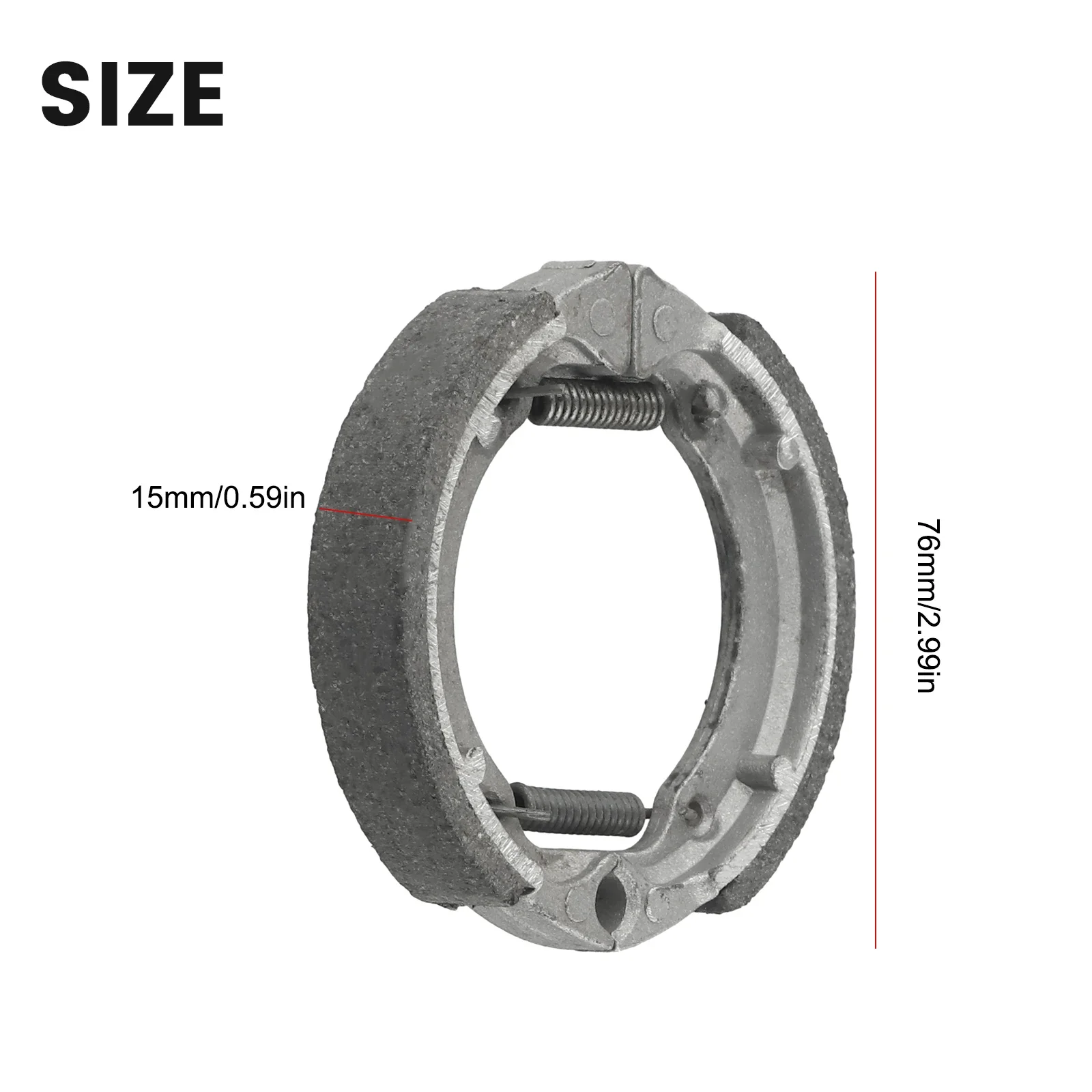 Rear Weel Drum Spring Brake Shoes Cycling HighQuality E-bike Electric Bicycle Load Metal Replacement Fit 8 Inch Brushless Motor