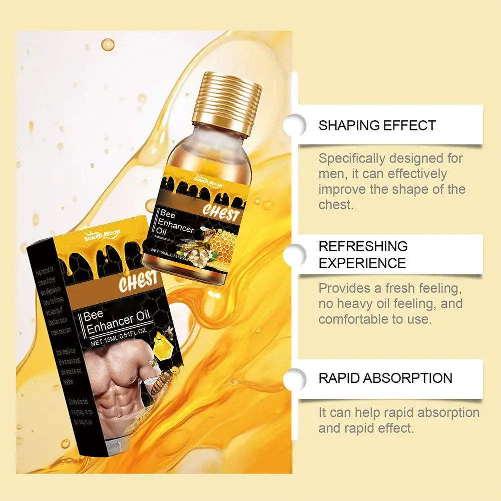 Male Chest Contouring Oil Bee Enhancer Oil 15ml