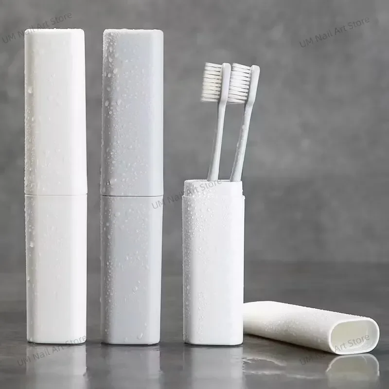 

Business Travel Organizer Dustproof Toothbrush Holder Toothbrush Protect Cover Portable Toothbrush Storage Box with Drain Hole