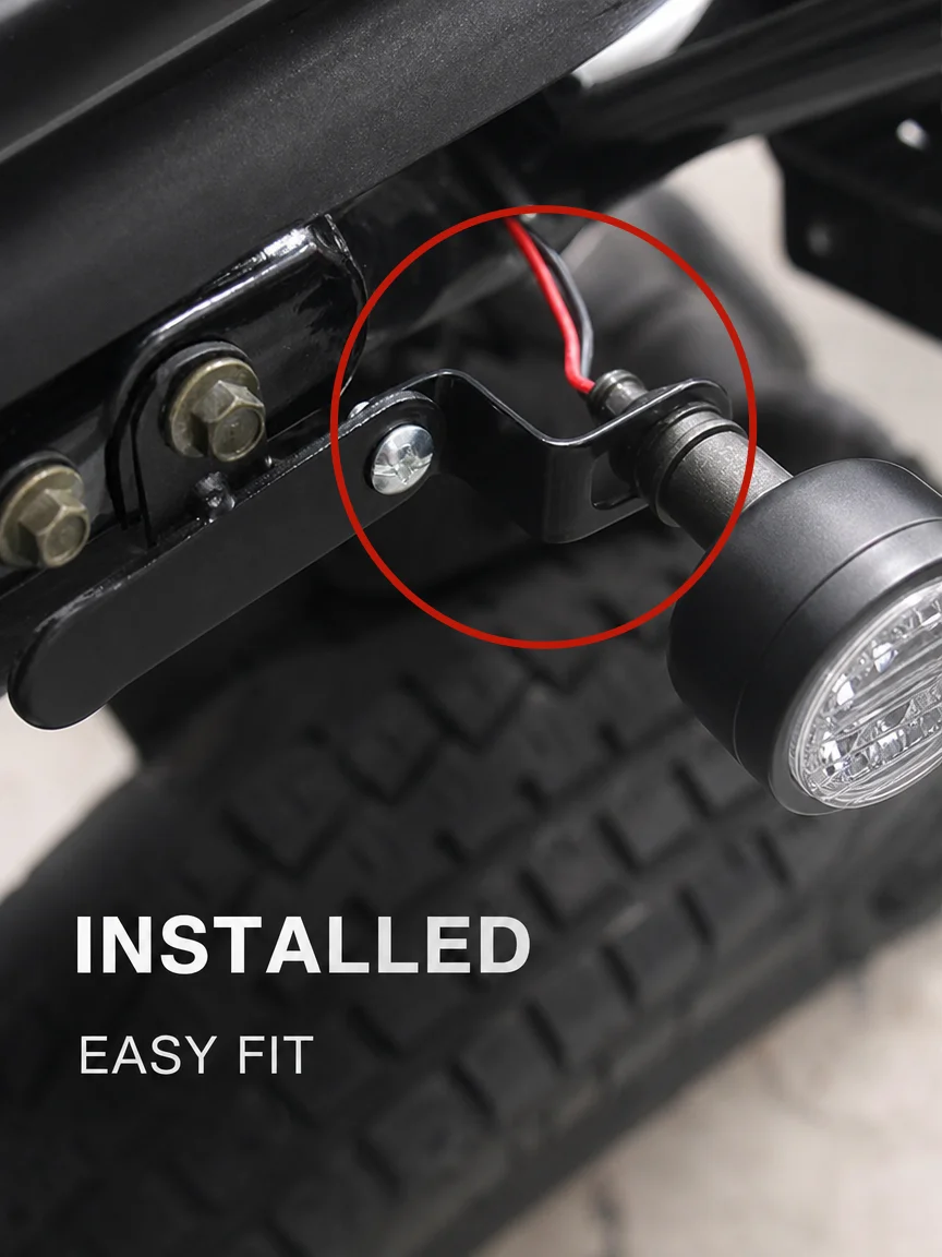 Universal Motorcycle Rear Turn Signal Light Mount Bracket Retro Indicator Holder for Harley Cafe Racer Bobber Chopper Custom Mod