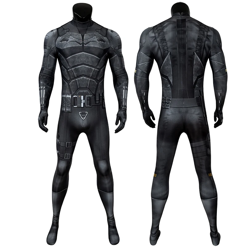 Adult Bat Boy 2021 Movie Bruce Wayne Jumpsuit Cosplay 3 D Printing Zentai Costume Halloween Masquerade Party Bodysuit